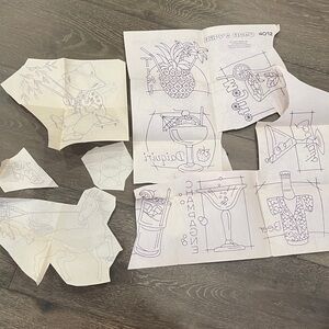 Vintage Embroidery Pattern Iron on Transfers